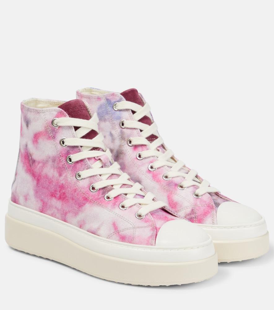 isabel marant austin printed high-top sneakers