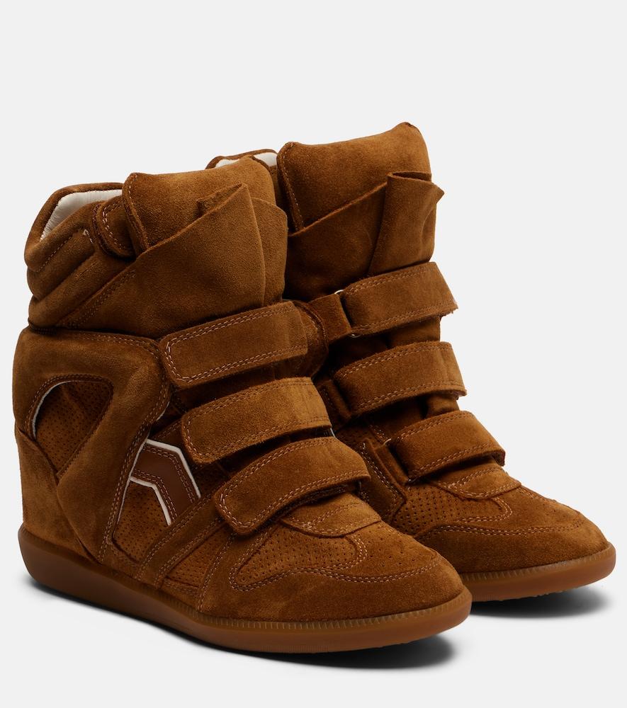 isabel marant bekett suede high-top sneakers