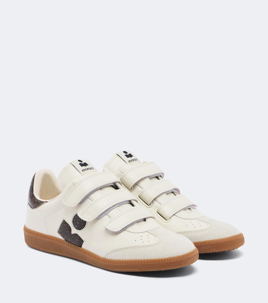 isabel marant beth snake-effect leather sneakers