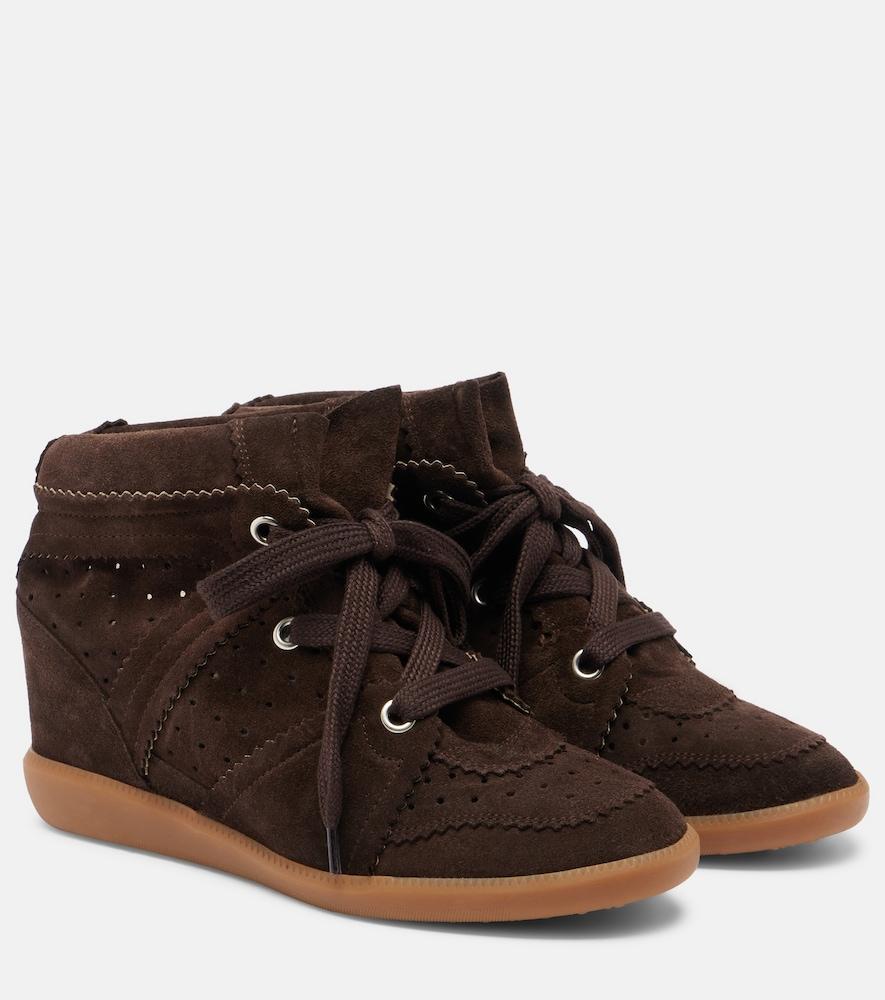 isabel marant bobby suede wedge sneakers