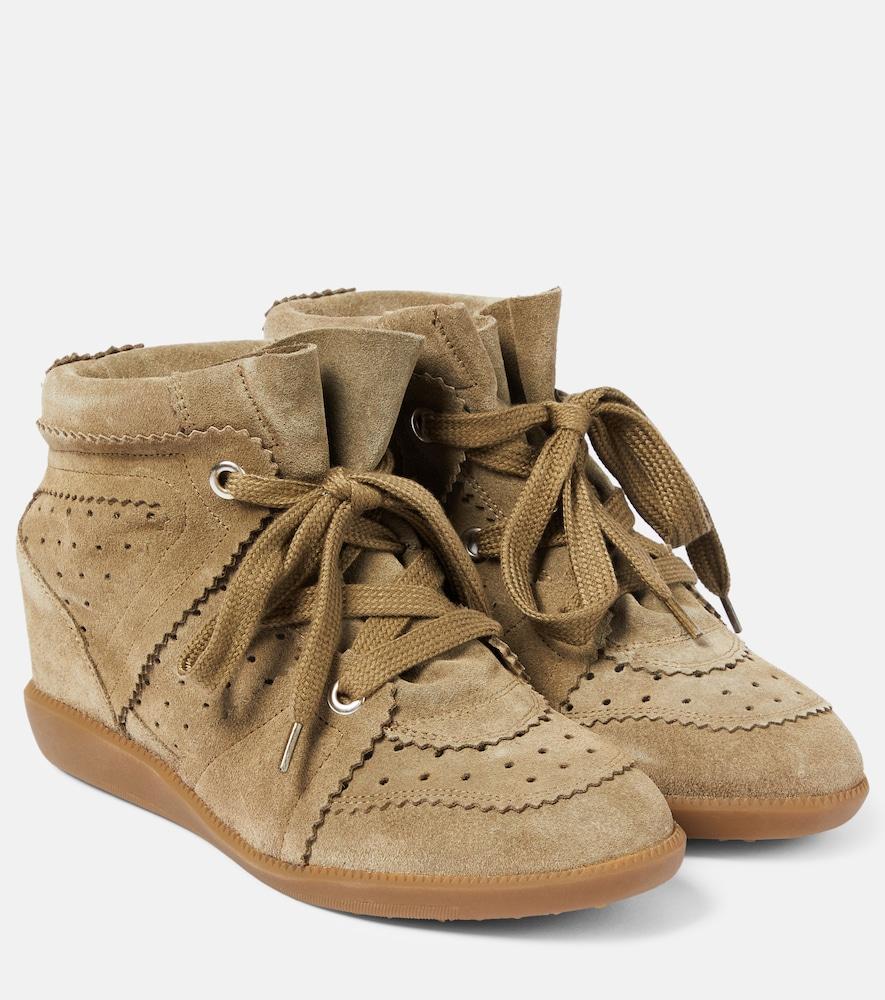 isabel marant bobby suede wedge sneakers