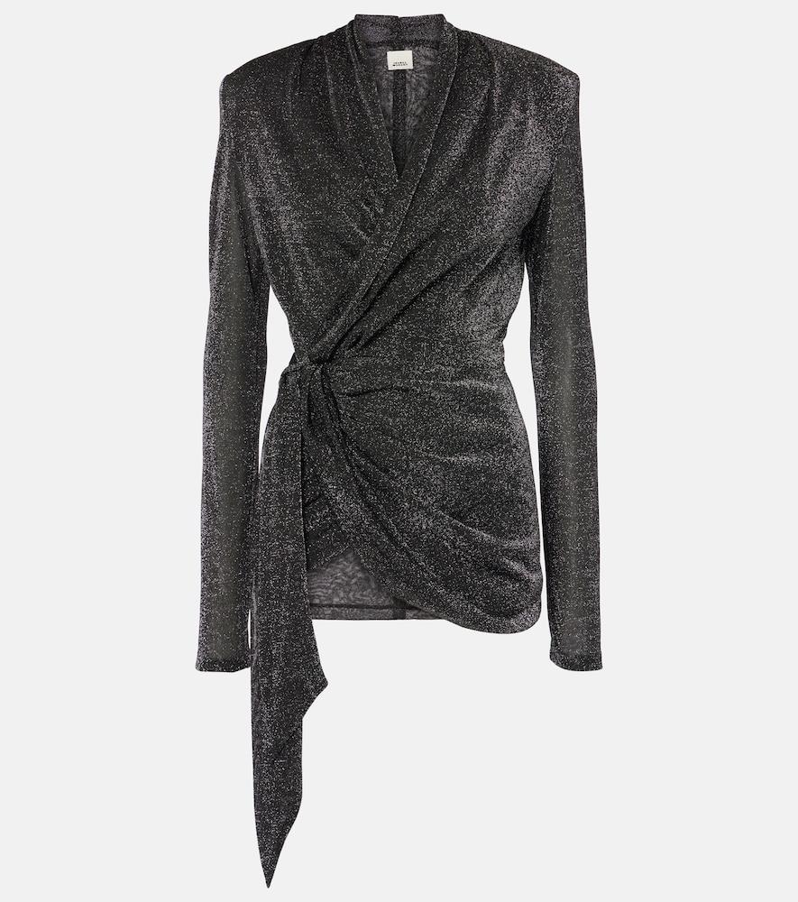 isabel marant cinay lamé wrap top