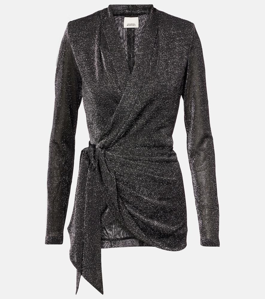 isabel marant cinay lamé wrap top