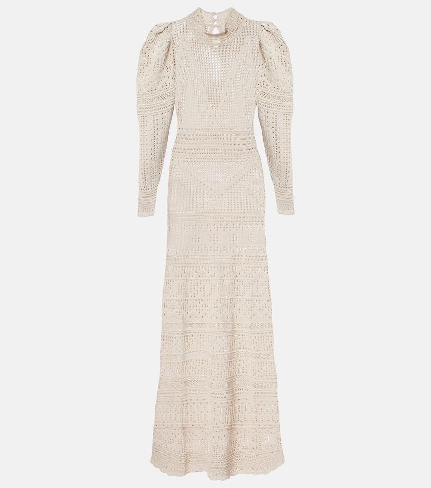 isabel marant dione open-knit maxi dress