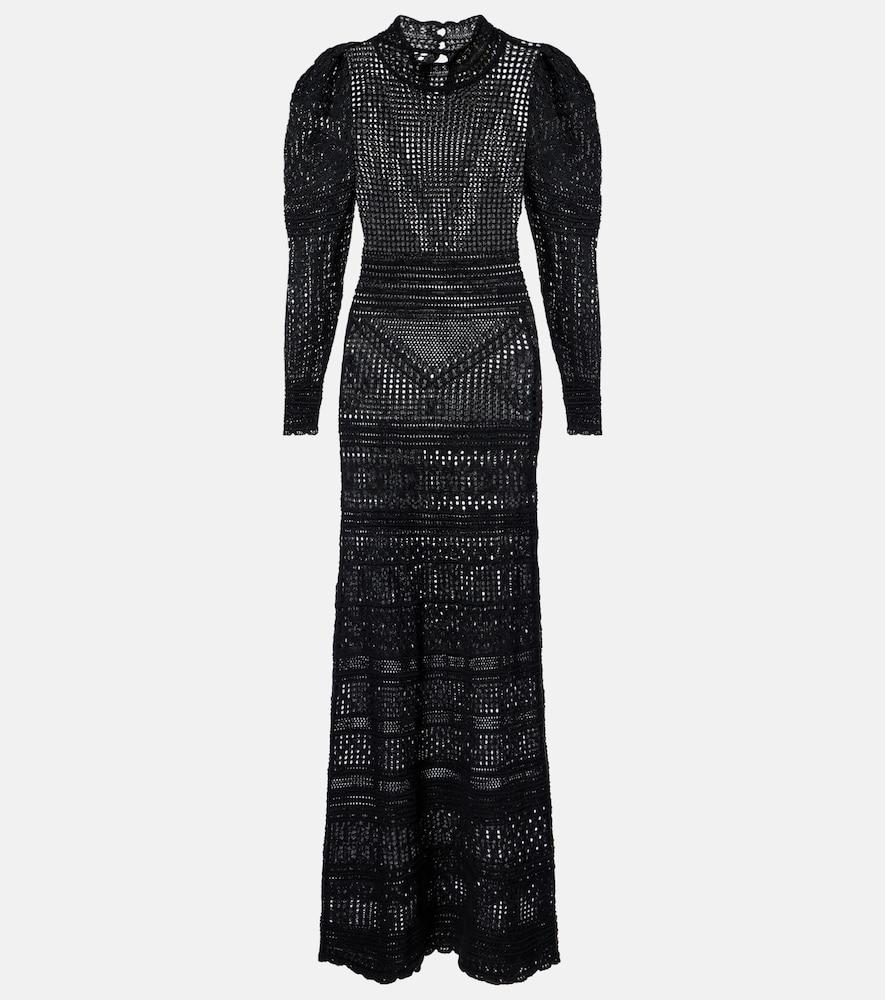 isabel marant dione open-knit maxi dress