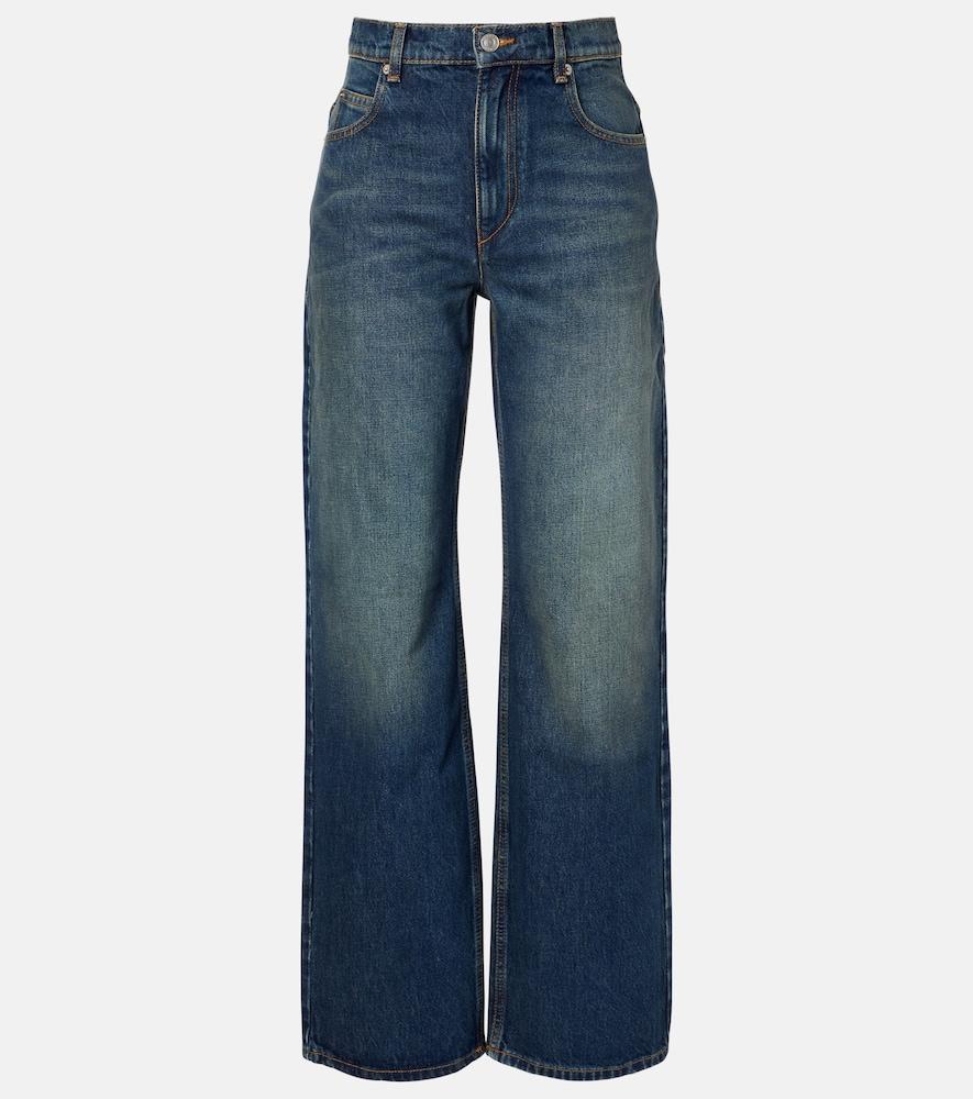 isabel marant dromie mid-rise straight jeans