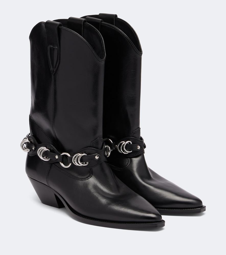 isabel marant duerto embellished leather cowboy boots