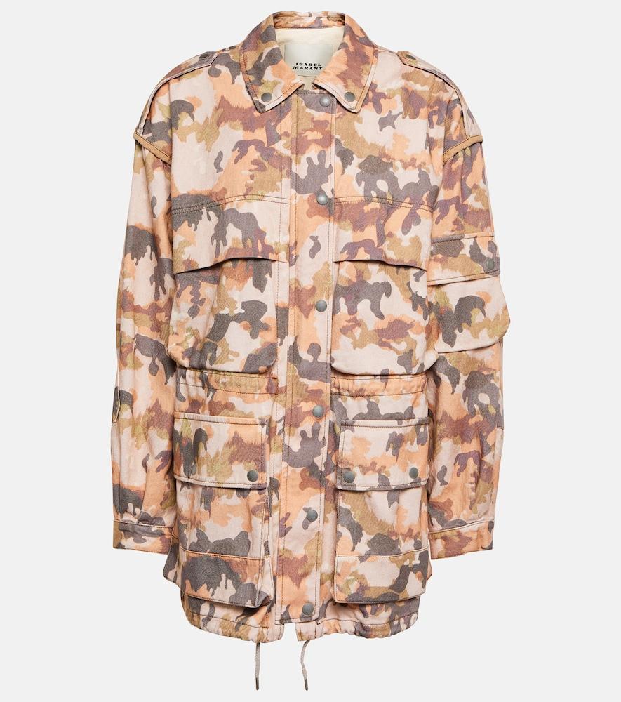 isabel marant elize printed cotton jacket