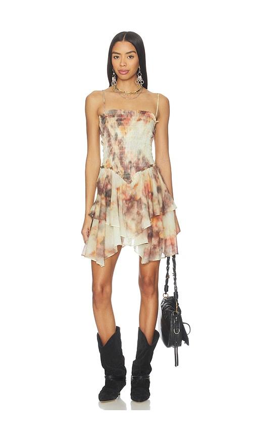 isabel marant etoile anka dress in beige,burgundy. - size 40/8 (also in 42/10, 44/12)