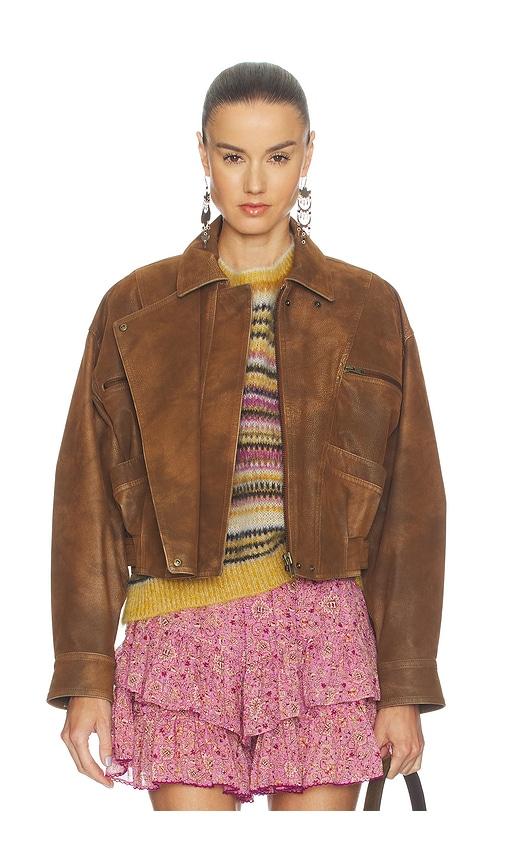 isabel marant etoile belma jacket in brown. - size 36/4 (also in 38/6, 40/8, 42/10)