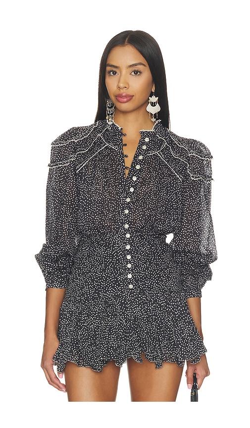 isabel marant etoile christa blouse in black. - size 40/8 (also in 42/10)