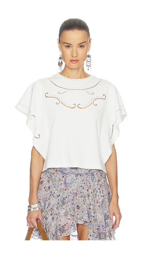 isabel marant etoile eoline top in white. - size l (also in m, s, xl)
