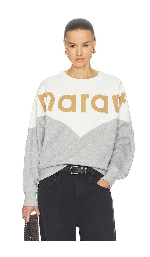 isabel marant etoile houston sweatshirt in white,light grey. - size 34/2 (also in 38/6, 36/4, 40/8, 42/10)