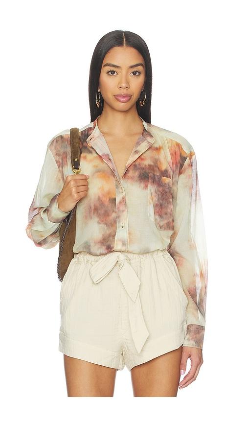 isabel marant etoile mexika top in beige,burgundy. - size 34/2 (also in 36/4, 38/6, 40/8)