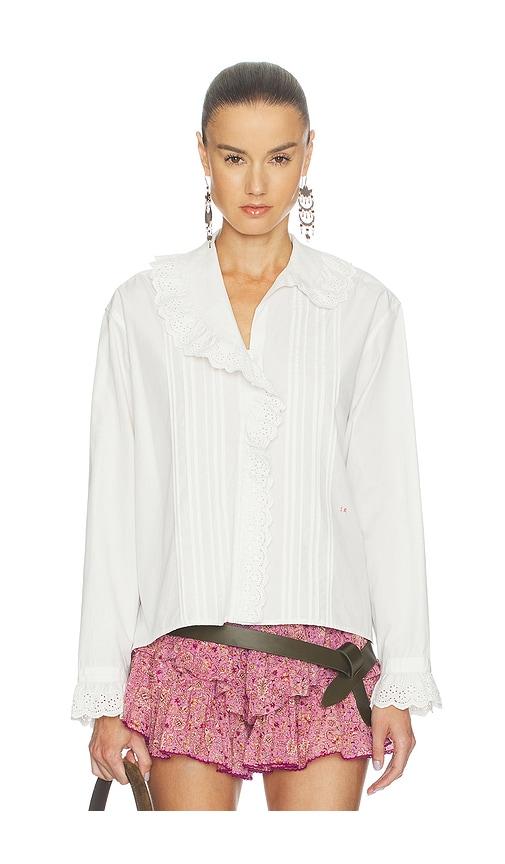 isabel marant etoile nomia long sleeve in white. - size 34/2 (also in 36/4, 38/6, 40/8, 42/10)