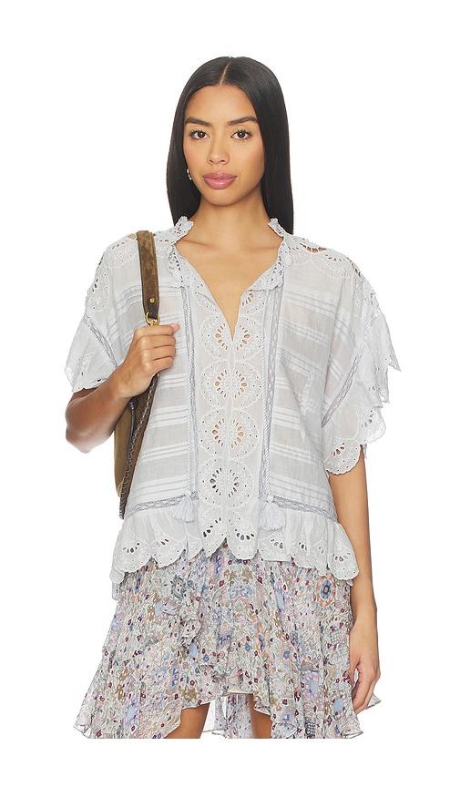 isabel marant etoile payton top in baby blue. - size 36/4 (also in 38/6, 40/8, 42/10, 44/12)