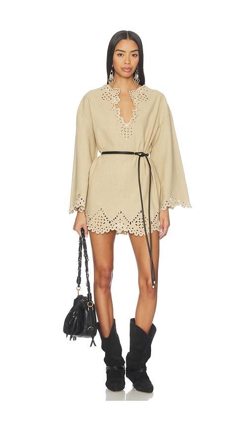 isabel marant etoile sherazade dress in tan. - size 38/6 (also in 40/8, 42/10, 44/12)