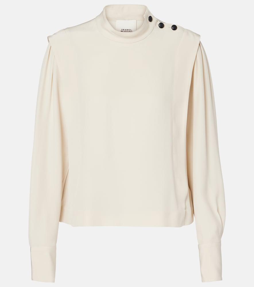 isabel marant felissa crêpe blouse