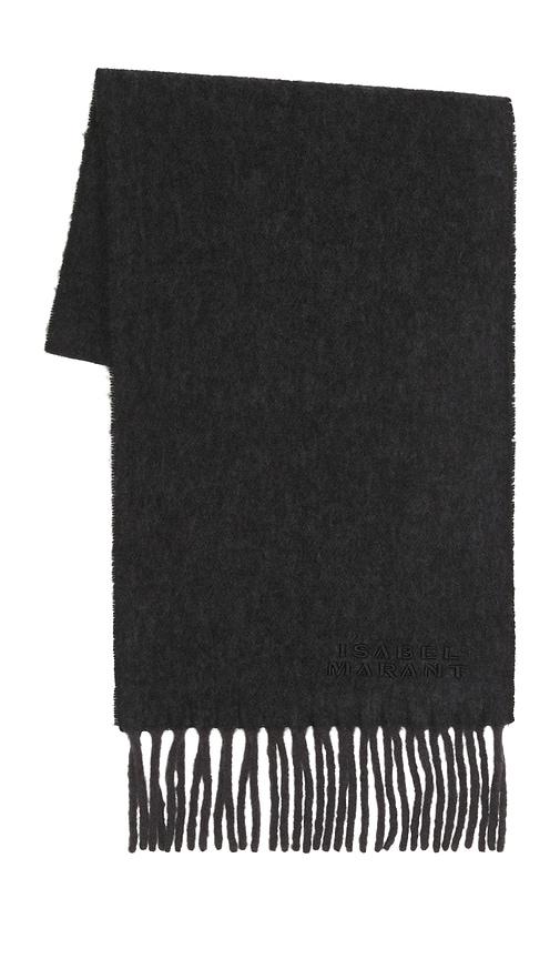 isabel marant firny scarf in grey.