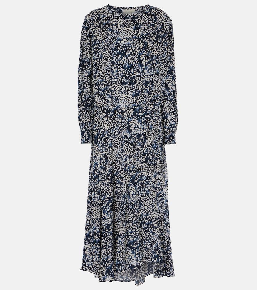 isabel marant hanane ruffled printed silk-blend maxi dress