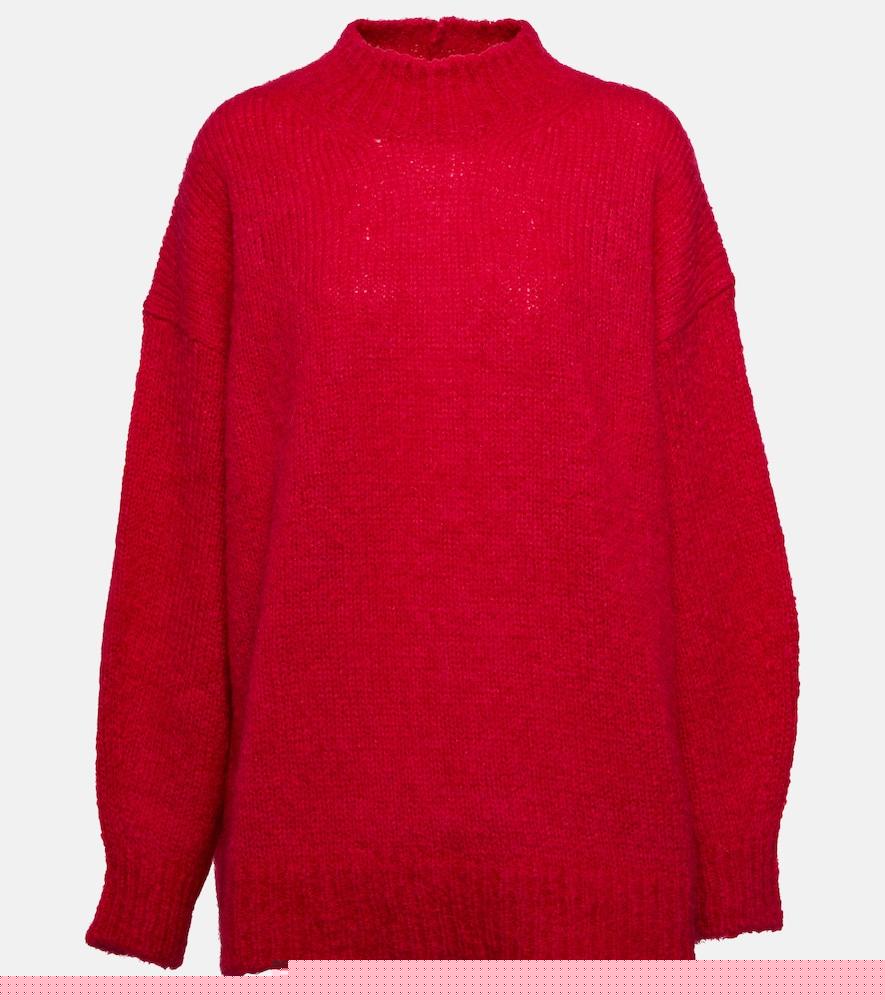 isabel marant idol mohair-blend mockneck sweater