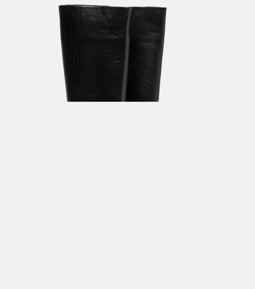 isabel marant ieva button 90 leather knee-high boots