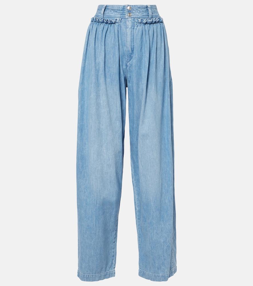 isabel marant inaya high-rise wide-leg jeans