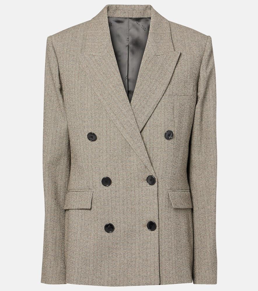 isabel marant irma plaid cotton-blend blazer