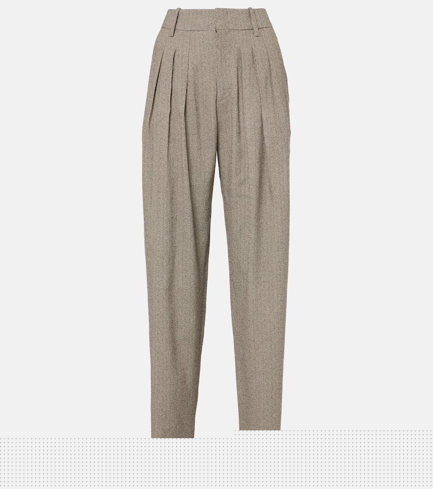 isabel marant iwena cotton-blend tapered pants