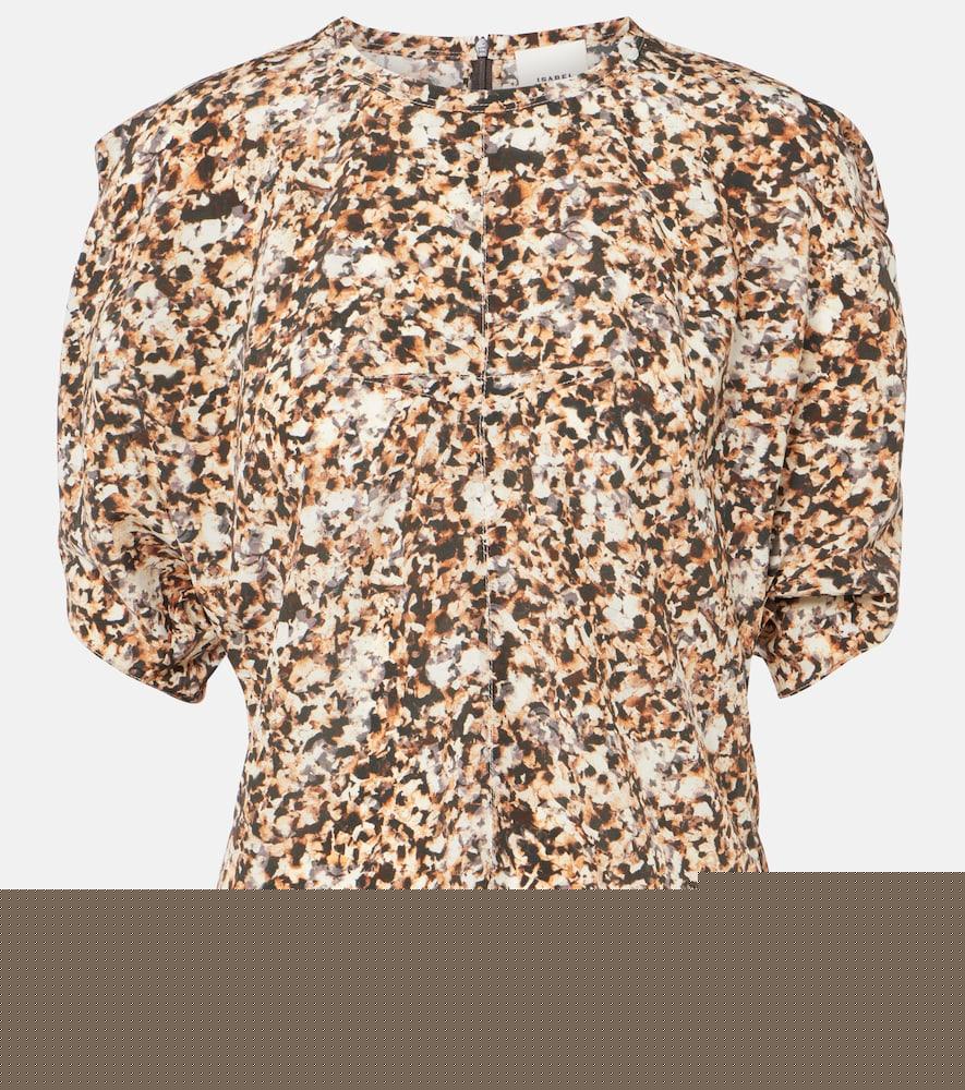 isabel marant karlita printed silk-blend blouse