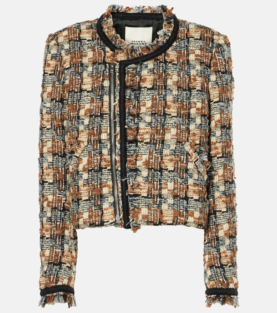 isabel marant kerry cropped wool-blend jacket