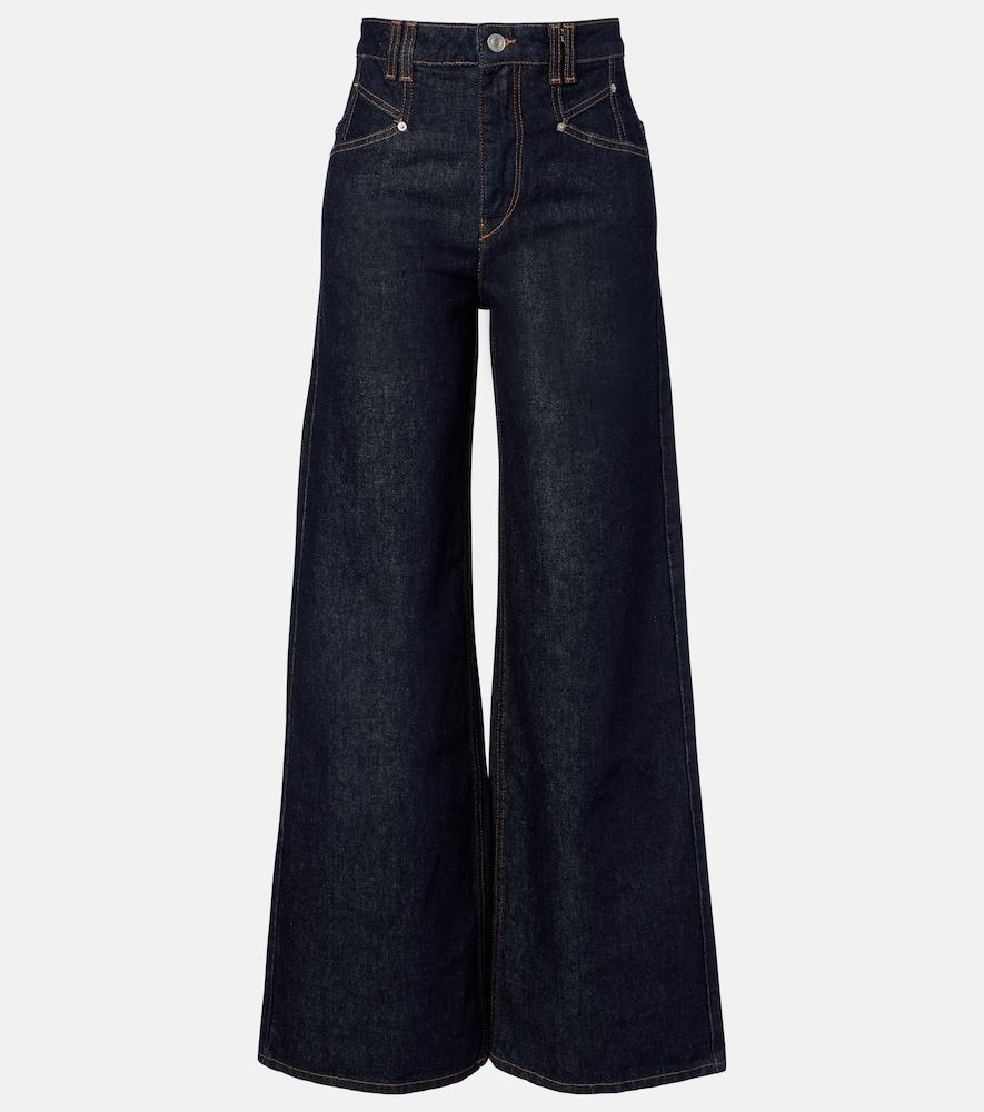 isabel marant lemony wide-leg jeans
