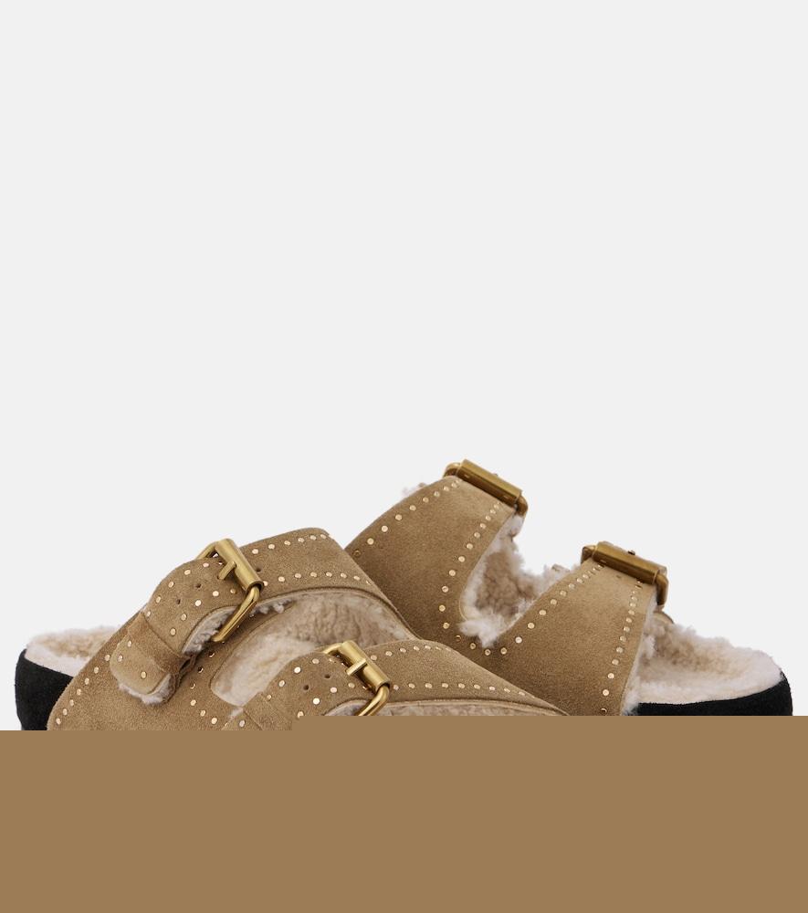 isabel marant lennyo suede slides