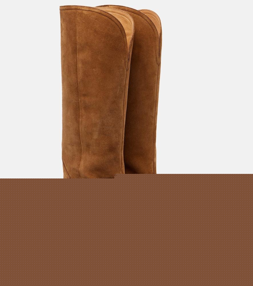 isabel marant lestany suede knee-high boots