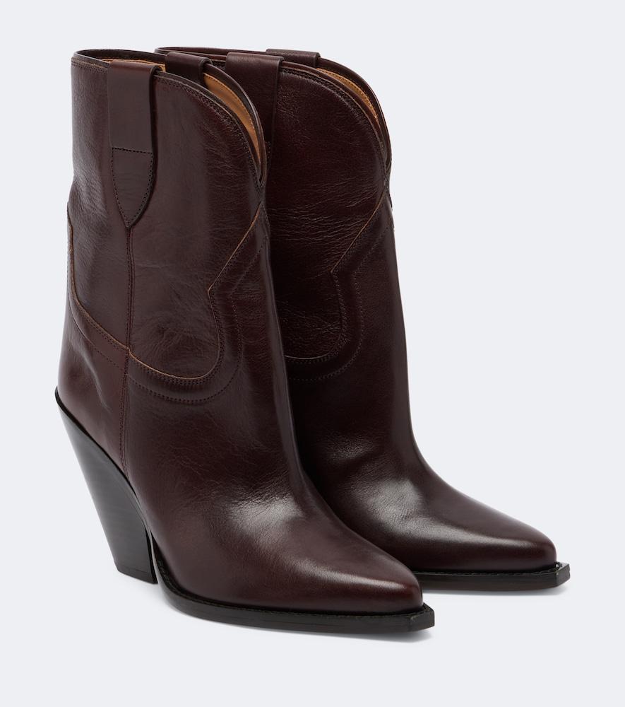 isabel marant leyane leather cowboy boots