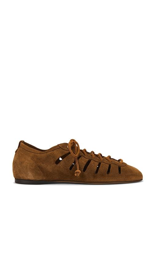 isabel marant leyza flat in cognac. - size 38 (also in 39)