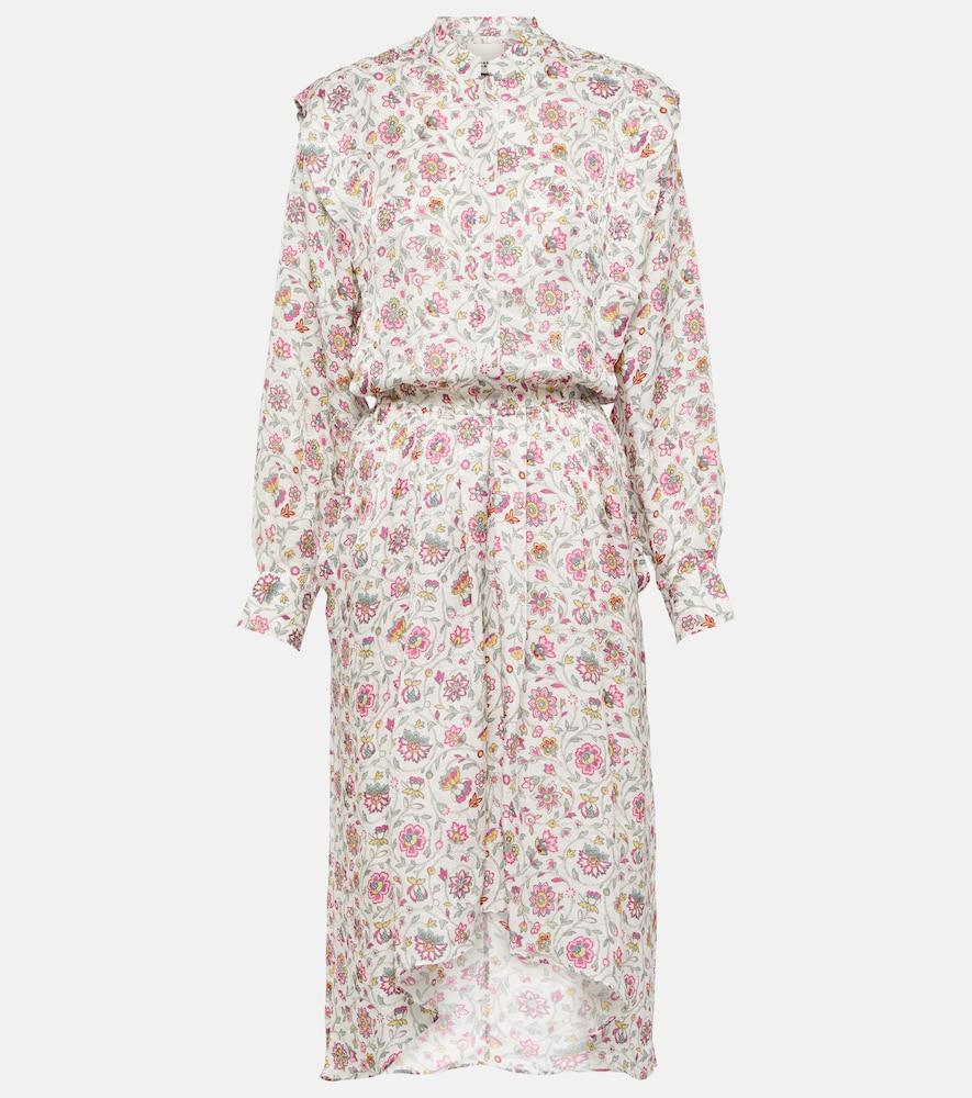 isabel marant lokeya floral midi dress