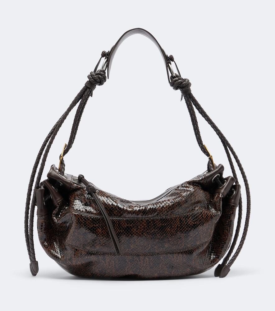 isabel marant maia medium snake-effect leather shoulder bag