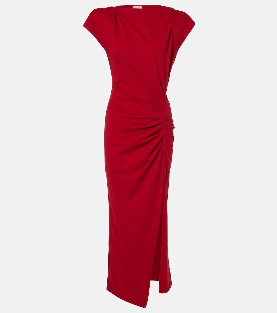 isabel marant nadela gathered cotton maxi dress