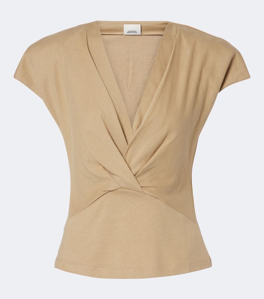 isabel marant nadrine cotton jersey top