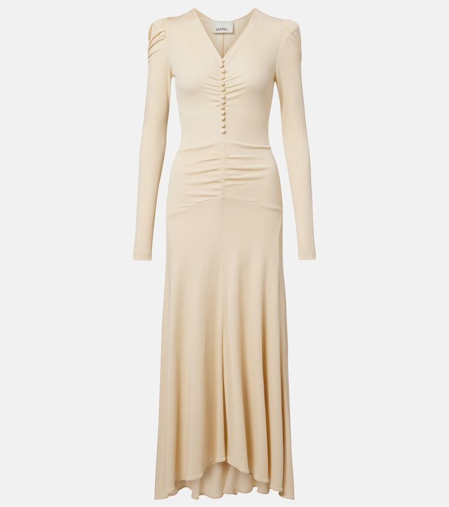 isabel marant nejma gathered midi dress