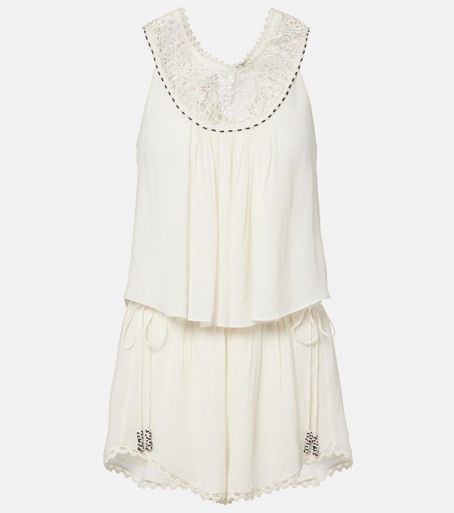 isabel marant nilany beaded silk romper