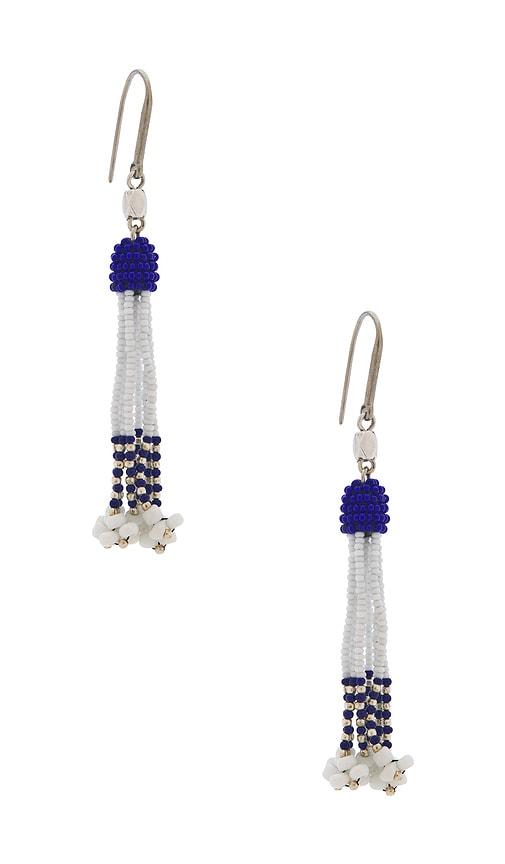 isabel marant nina pendant earrings in white.