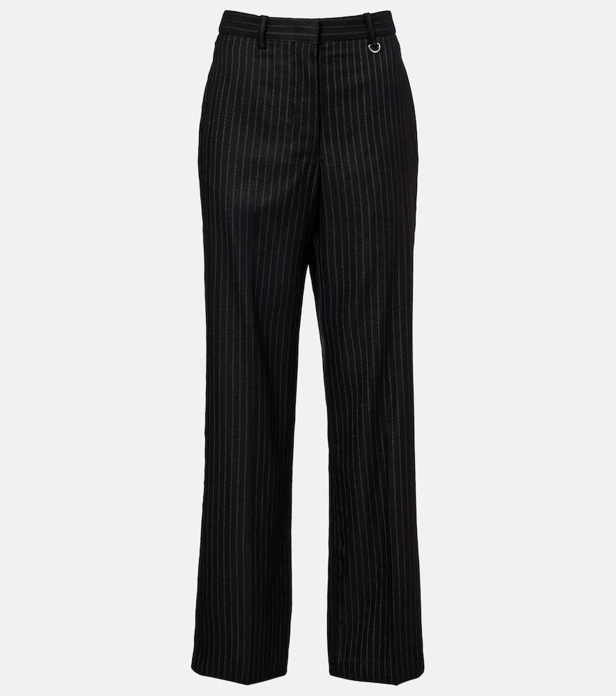 isabel marant noanda pinstriped wool-blend straight pants