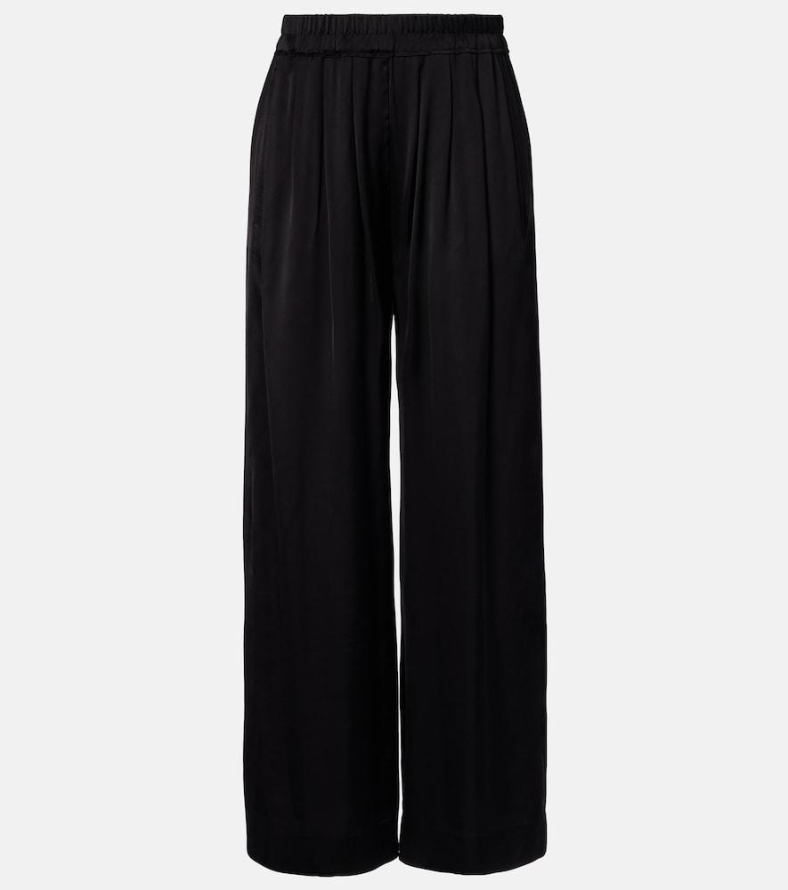 isabel marant nolia satin wide-leg pants