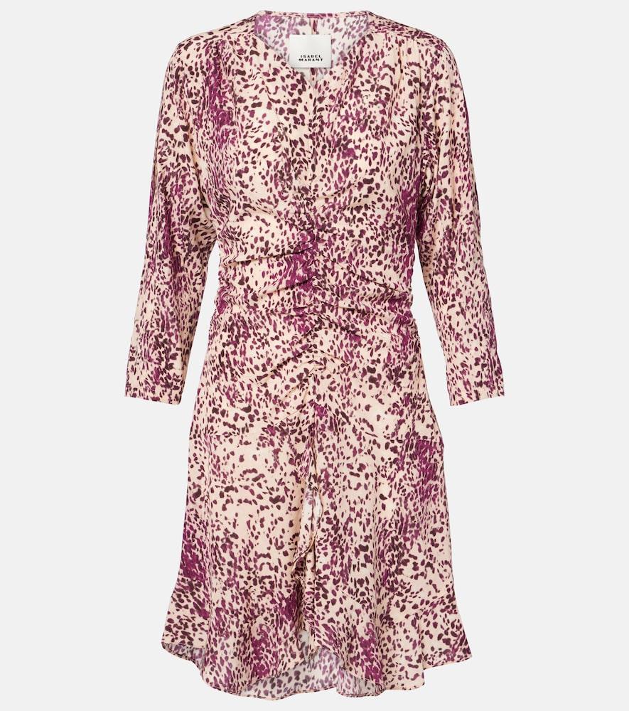 isabel marant octavia printed silk-blend minidress