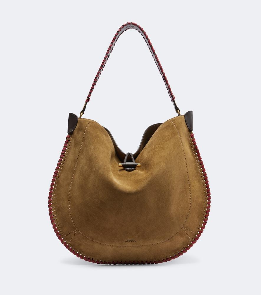 isabel marant oskan large suede shoulder bag