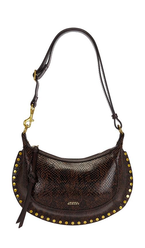 isabel marant oskan moon bag in black.