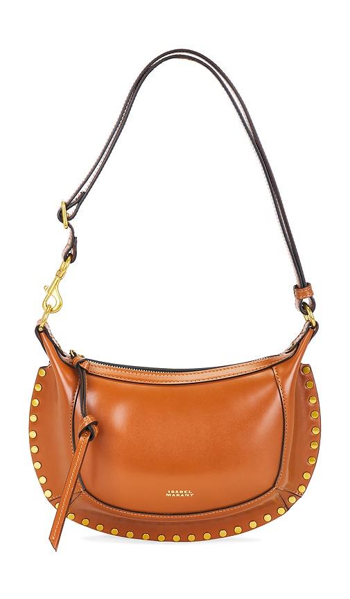 isabel marant oskan moon crossbody bag in brown.