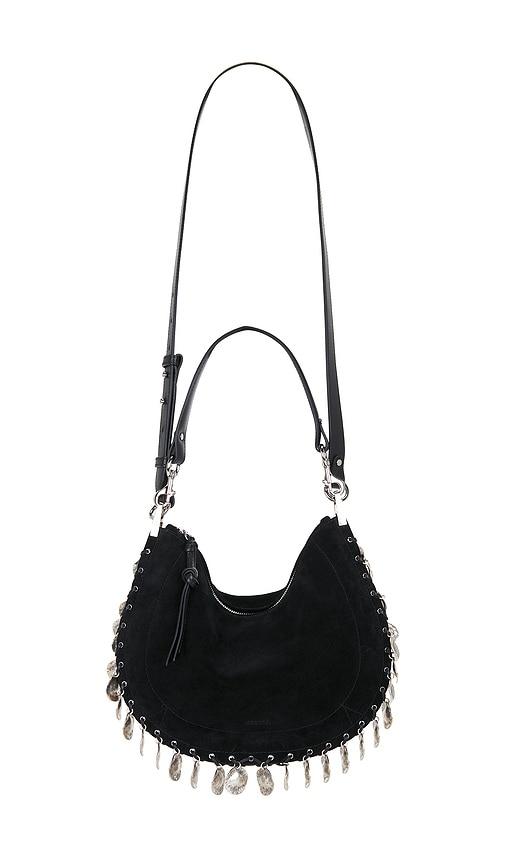 isabel marant oskan soft zip bag in black.